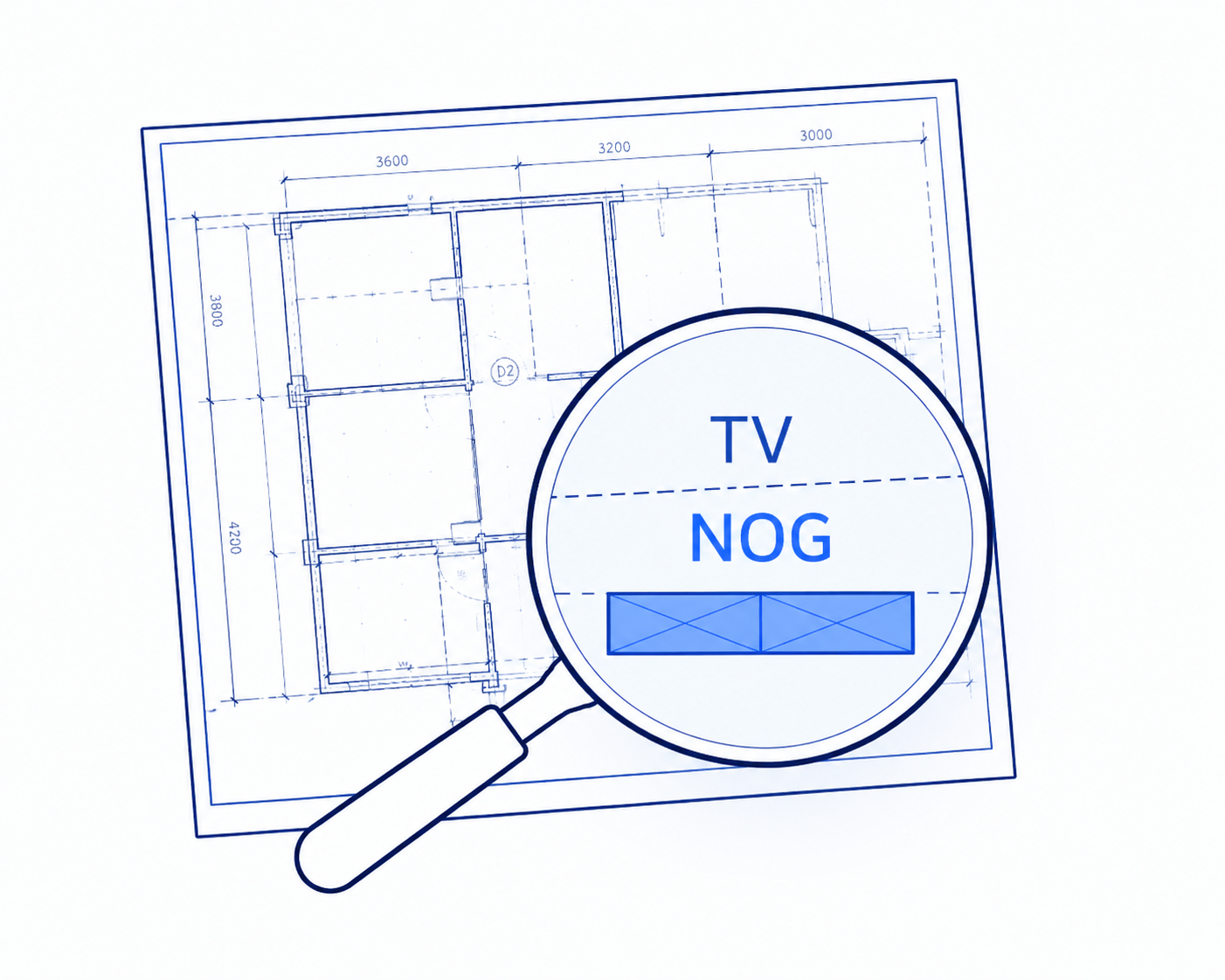 TV nog shown in construction plan