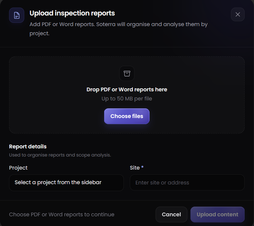 Upload Reports