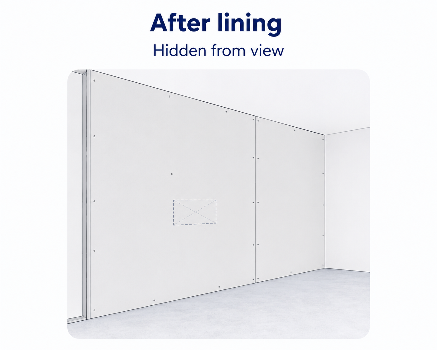 Wall lined hiding TV nog