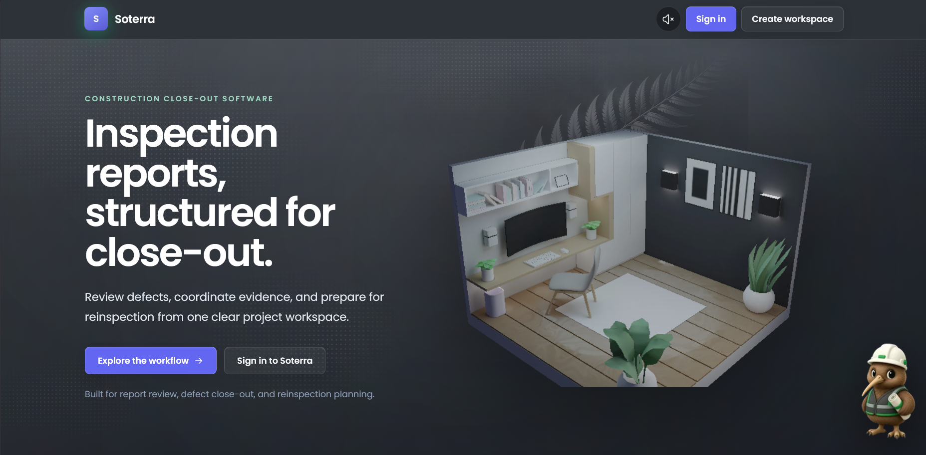 Soterra Welcome Page